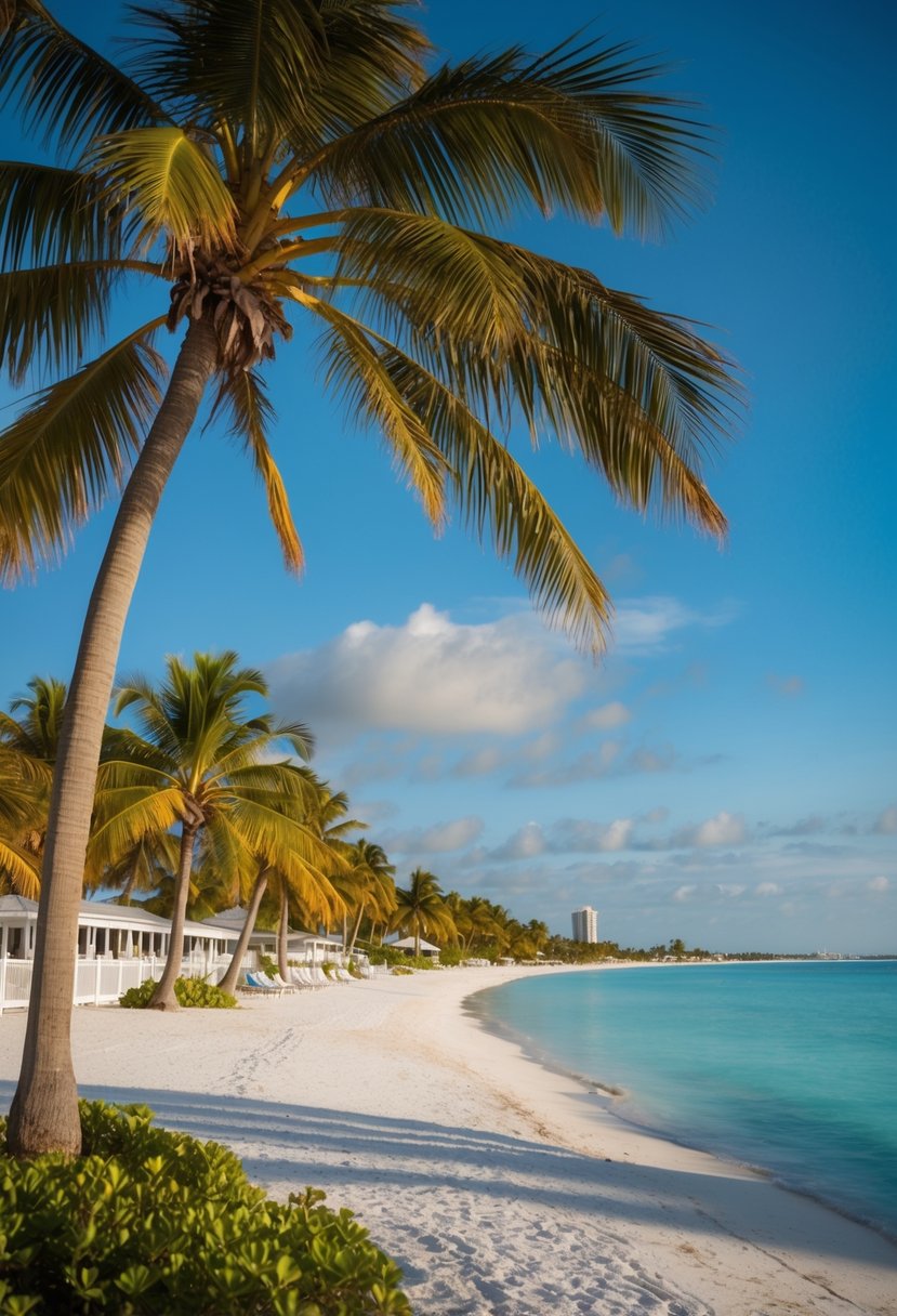 The Southernmost Beach Resort in Key West, with palm trees, a white sandy beach, and clear blue water