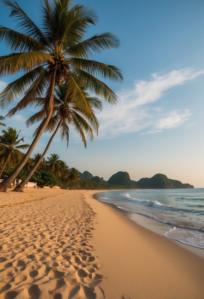 Golden sand, gentle waves, and palm trees line Mui Ne Beach, one of Vietnam's top 5 beaches