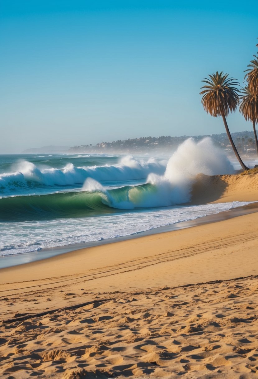 Golden sand, crashing waves, palm trees, and clear blue skies at the 5 best beaches in California