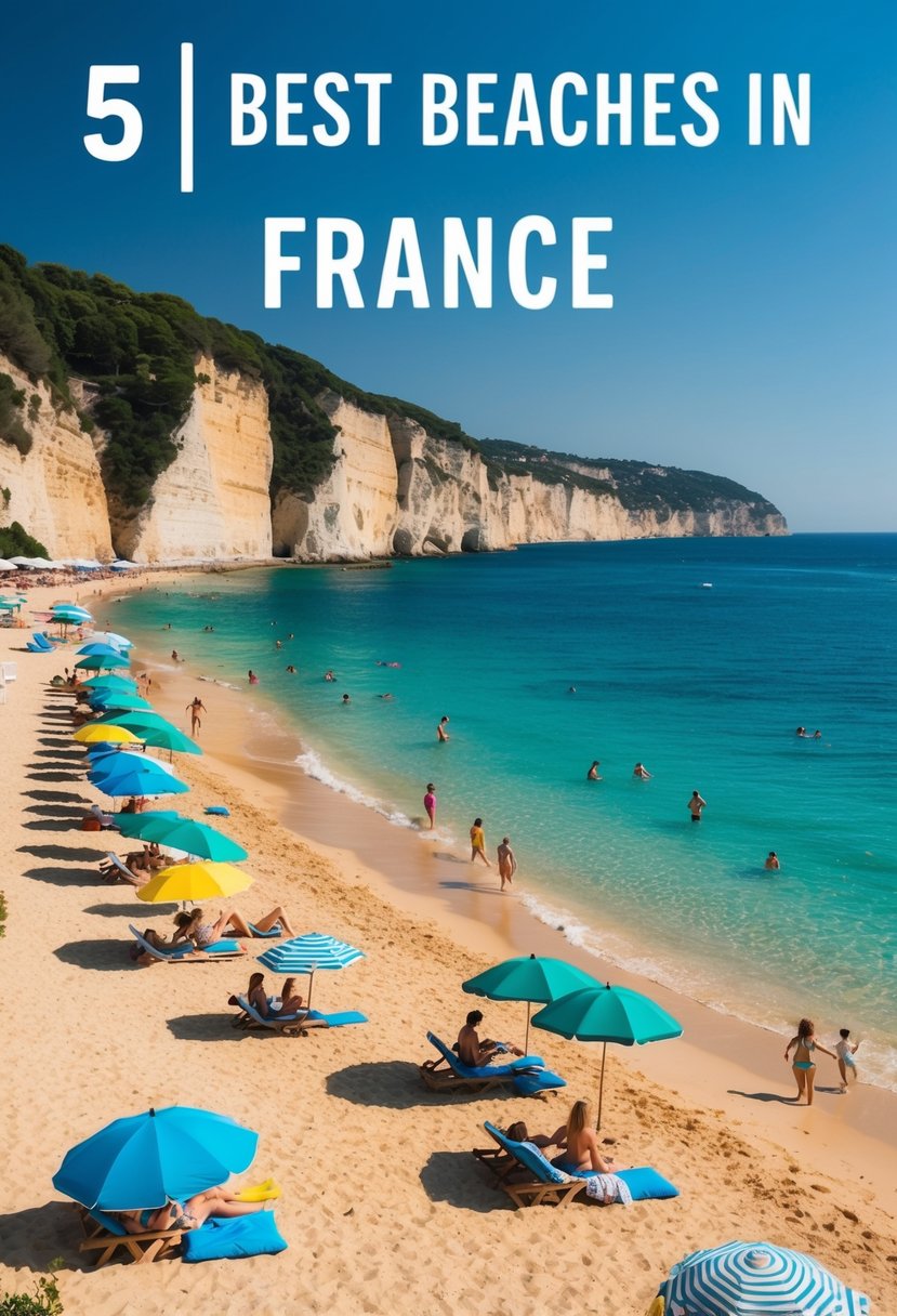 Golden sands, clear blue waters, and picturesque cliffs line the 5 best beaches in France. Sunbathers lounge under colorful umbrellas while children play in the gentle waves