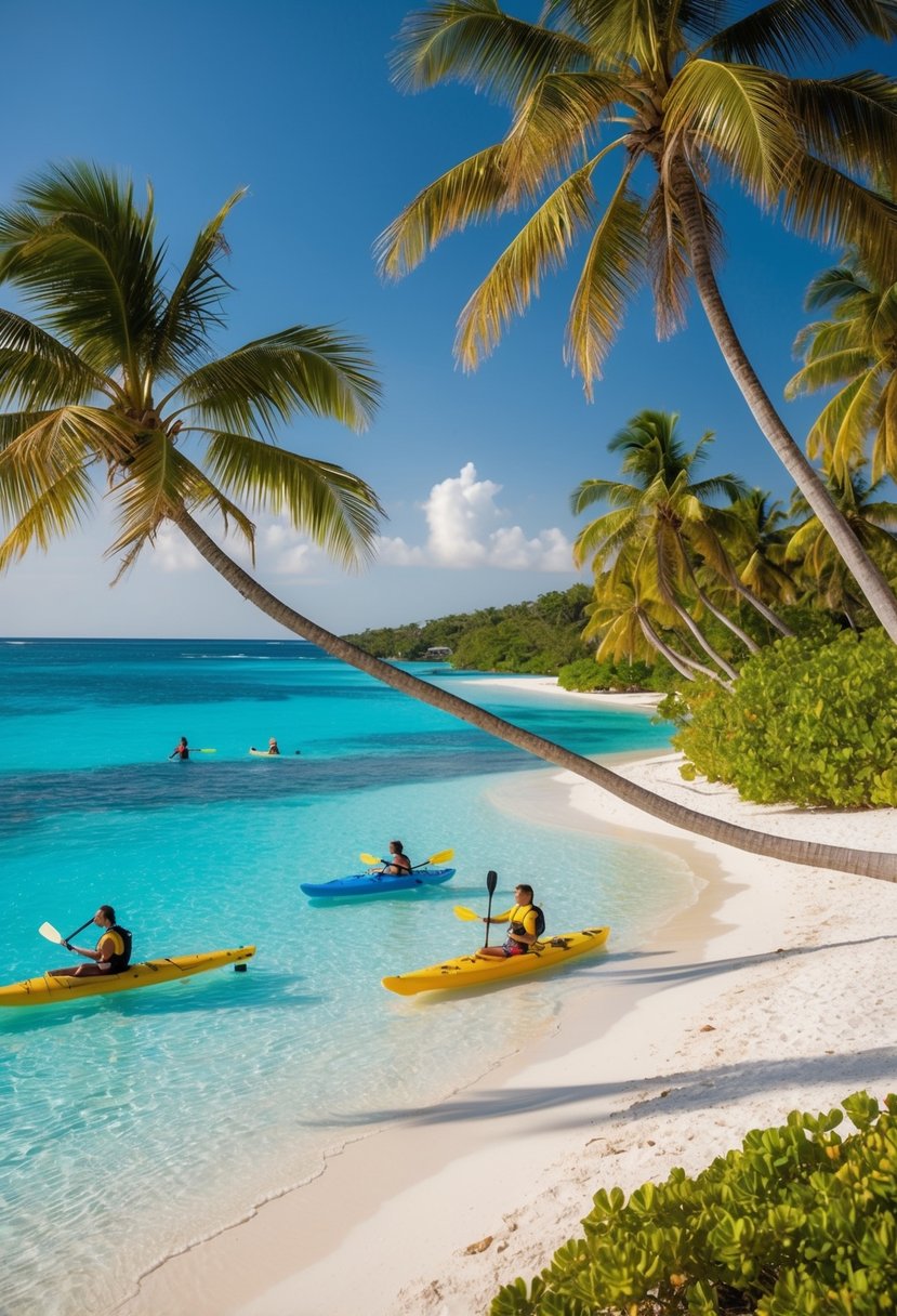 Palm trees sway on white sand beaches near crystal-clear waters at the 5 best resorts in Belize. Snorkelers explore colorful coral reefs while kayakers paddle along the coastline