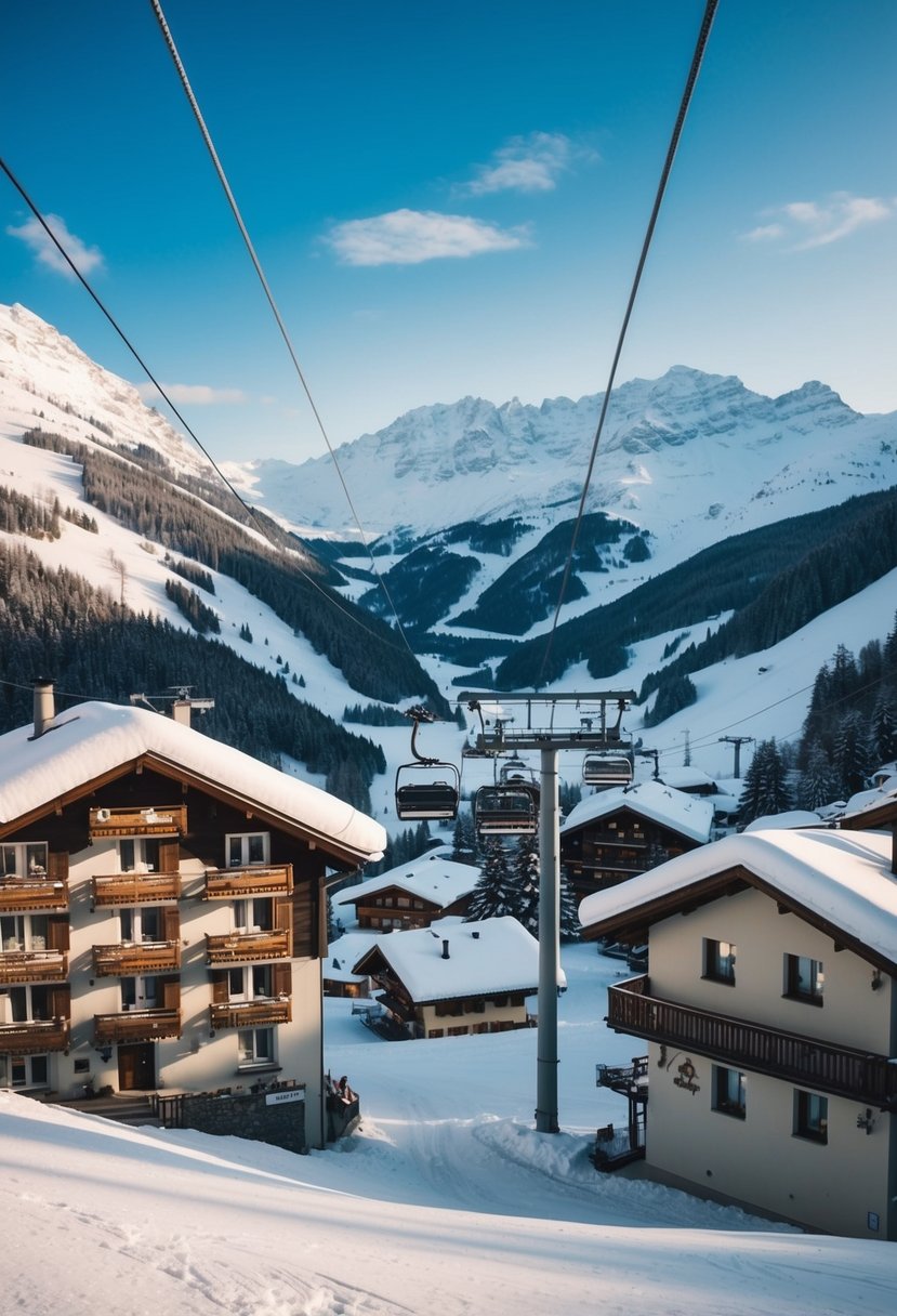 Snow-covered mountains, ski lifts, and cozy alpine chalets at St. Anton am Arlberg, one of Austria's top ski resorts